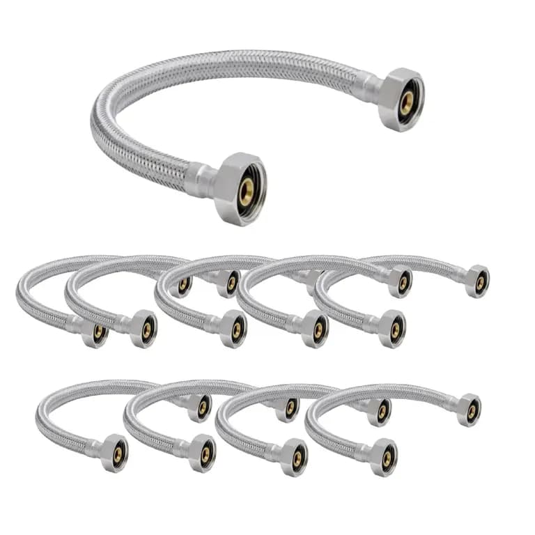 Pack 10 Flexible Agua Fria Y Caliente Media Hi-hi 25 Cm