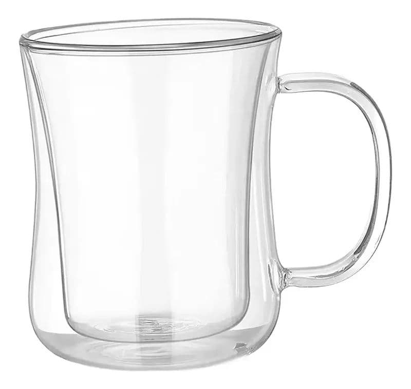 TAZA CAFE DOBLE PARED DE VIDRIO 270 ML