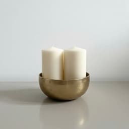 Cirios de soja Pack 2 unidades lisas cilindricas estilo Contemporaneo 9.5 cm Velones blancos