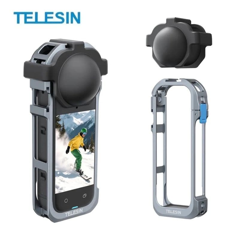 Jaula de Aluminio para Insta360 X5 + Protector -