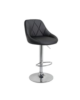 SILLA DE BAR TAPIZADO EN ECOCUERO DANI Negro