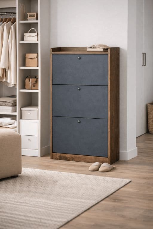 Zapatero Angosto Vertical Velux 18 Pares Gris Ideal Departamento 1146024