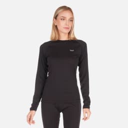 Primera Capa Mujer Skintec Merino Top Negro Negro S