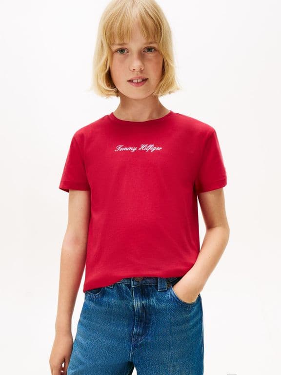 Polera Con Logo Script Rojo Rojo 2
