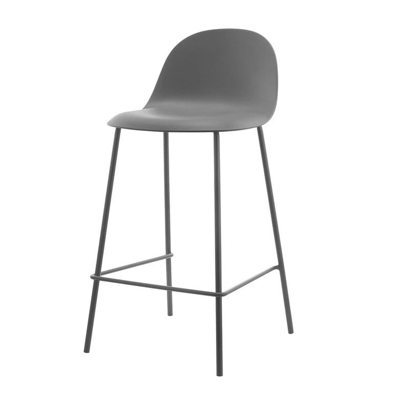 Piso Taburete Silla alta bar cocina Eira 65cm Gris ...