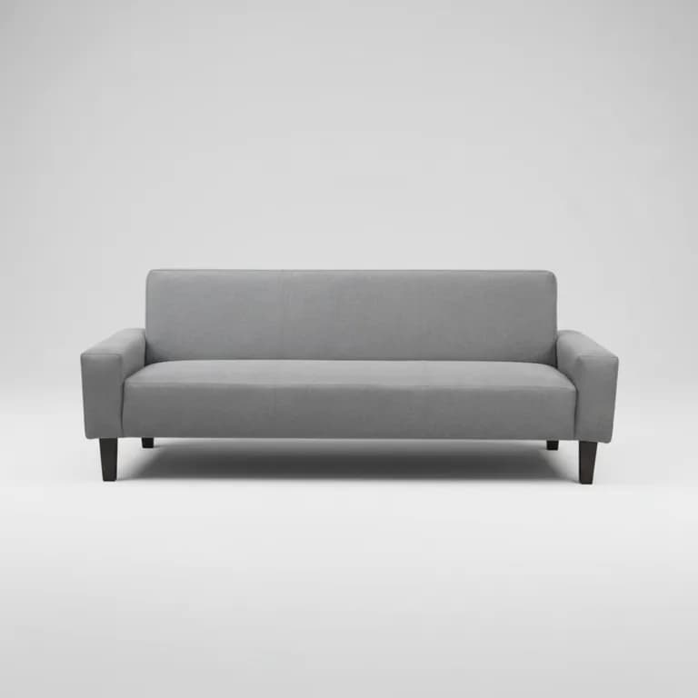 Futon Sofa Cama 3 cuerpos Tapiz Genova - Con Reposabrazos Grafito