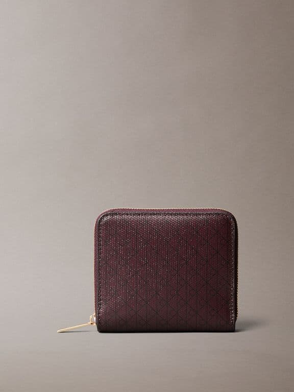 Billetera con Estampado de Monograma Cafe Cafe TALLA UNICA