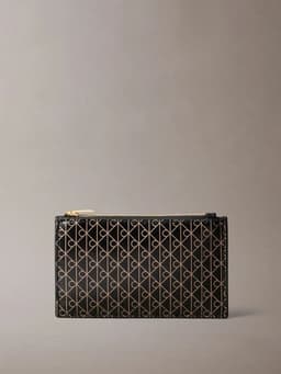 Tarjetero con Estampado de Monograma CK Negro Negro TALLA UNICA