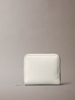 Billetera con Estampado de Monograma Blanco Blanco TALLA UNICA