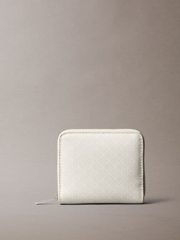 Billetera con Estampado de Monograma Blanco Blanco TALLA UNICA