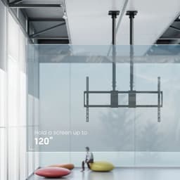 Soporte para TV Grande de Alta carga para Techo 60" a 120" 120kg Doble Tubo SBRP15610L