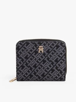 Billetera Icon Con Logo Y Cierre Negro Negro TALLA UNICA