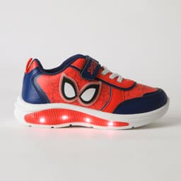 Zapatilla Luces Nino Velcro Spiderman Ojos Rojo Rojo 33