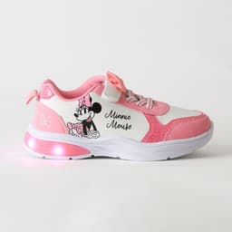 Zapatilla Luces Nina Velcro Mono Minnie Rosado Rosa 28