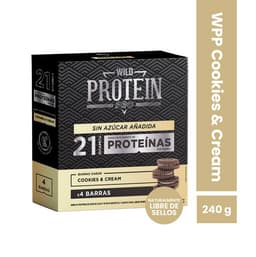 Barra De Proteina Wild Protein - 4 Unidades COOKIES AND CREAM