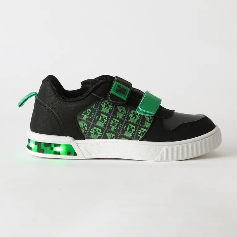 Zapatilla Luces Nino Velcro Print Negro Negro 33