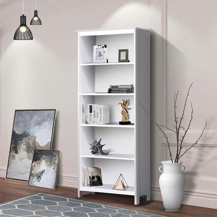 Librero Repisero Gray OAK White Line