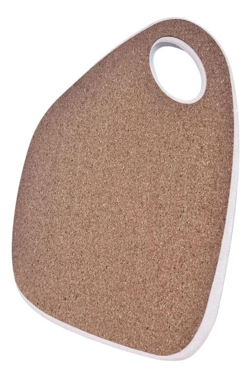 Tabla Para Picar De Ceramica Modelo Marmol Con Asa - Gris