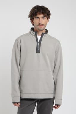 Poleron hombre Lotus gris Gris S