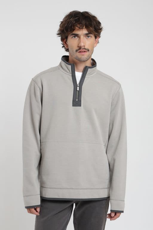 Poleron hombre Lotus gris Gris S