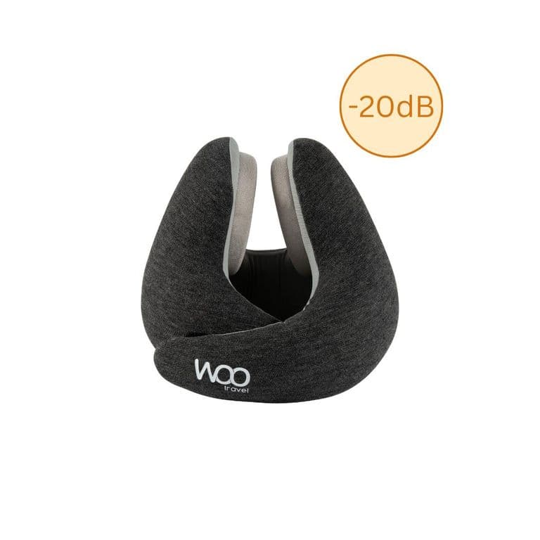Woo Travel Almohada de viaje con reduccion de ruido Negro TALLA UNICA