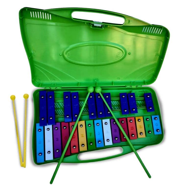 Xilofono Verde 25 Notas Cromatico Premium