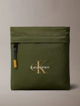 Bolso Plano de Nailon con Monograma Verde Verde TALLA UNICA