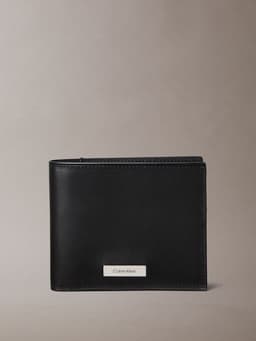 Billetera Plegable Plaque Ew Negro Negro TALLA UNICA