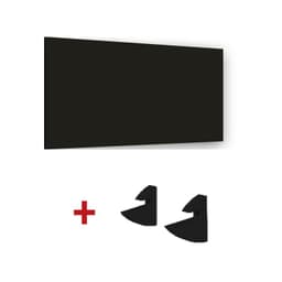 Repisa Flotante 90x30cm MDP + 2 soportes Negro KPP90x30x1,5UV