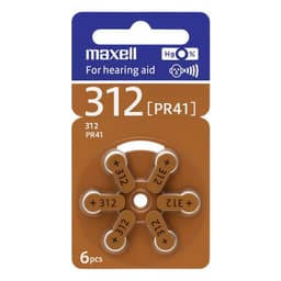 Pack 6 Pilas Para Audifonos 312 Auditivas