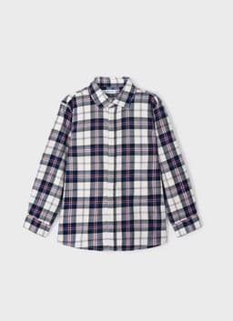Camisa manga larga cuadros nino Gris 4 ANOS