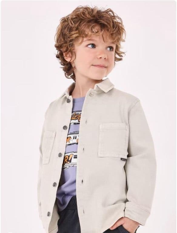 Sobrecamisa sarga Better cotton nino Gris 4 ANOS