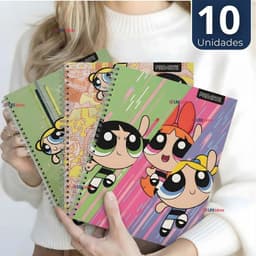 Pack 10 Cuadernos Universitarios Chicas Superpoderosas 100 Hojas Powerpuff Girls