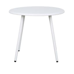 Mesa De Centro Redonda Nordica Blanca 51x45