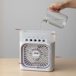 Climatizador Portatil Frio 4 en 1 Ventilador Humificador Enfriador Lampara LED 220v USB