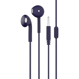 Audifonos Con Cable Jack Y Microfono Para Telefonos Fon 10019 Azul