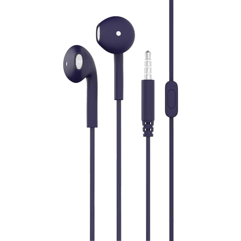 Audifonos Con Cable Jack Y Microfono Para Telefonos Fon 10019 Azul