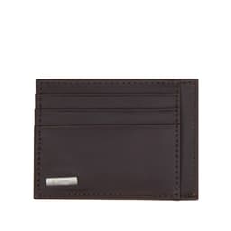 Tarjetero Hombre 100% cuero Natural Cafe TALLA UNICA