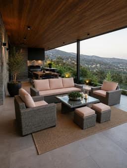Juego de Terraza Polivinilico Kuta Beige