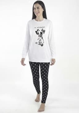 Pijama de mujer Algodon 601609M-BLA Blanco S