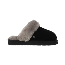 Pantuflas Mujer Cuero Fur Ii Negra Negro 35