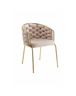 Sitial Arthur Terciopelo Gold Beige