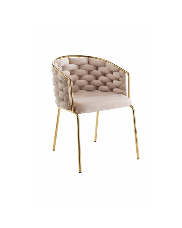 Sitial Arthur Terciopelo Gold Beige