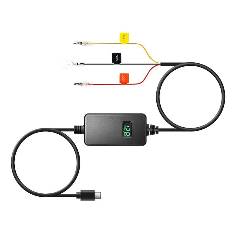 Kit de Cableado Energia Ajustable UP06 Tipo-C 1230V Parking 24H con Monitor de Voltaje