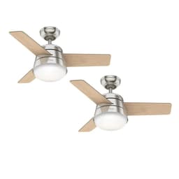 PACK X2 VENTILADOR DE TECHO FINLEY NIQUEL 36"
