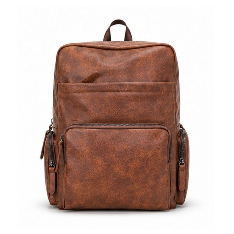 Bolso Mochila Ecocuero Unisex Berlin Cafe TALLA UNICA