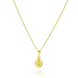 Collar Virgen de los Rayos Mini Veneciana Enchapado Oro 18K Dorado TALLA UNICA