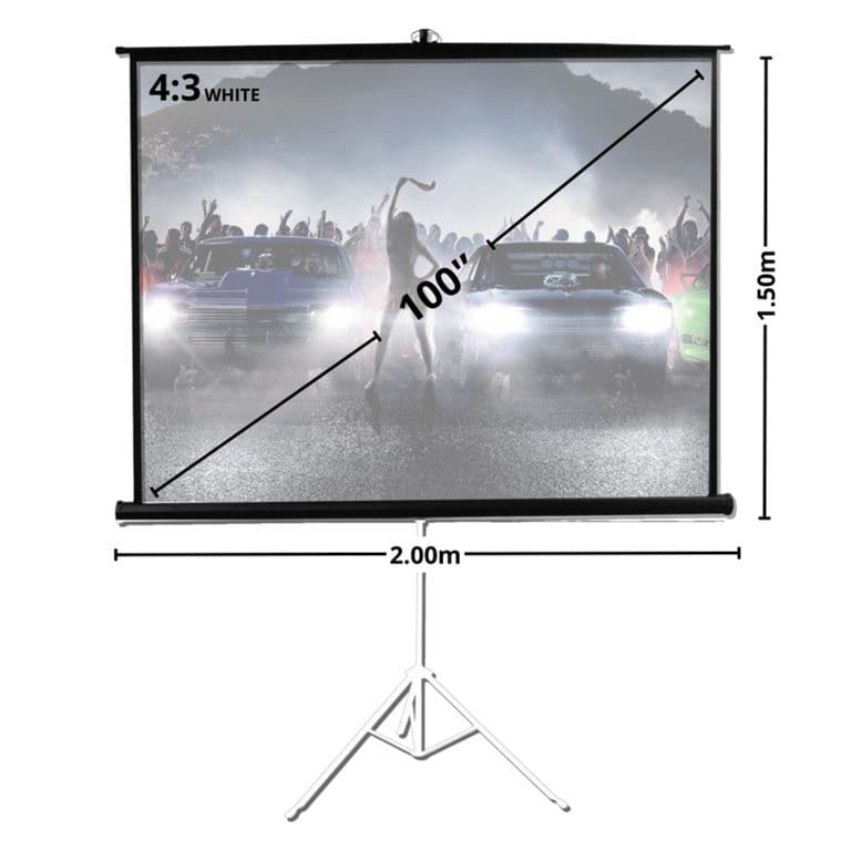 TELON CON TRIPODE 200x150 cm para PROYECTOR VIEWSONIC PA503X