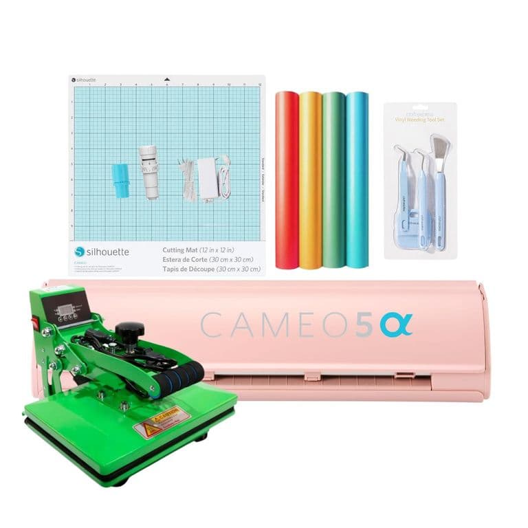 Kit Inicio Cameo 5 Alpha Pink + Estampadora 20cm X 30cm