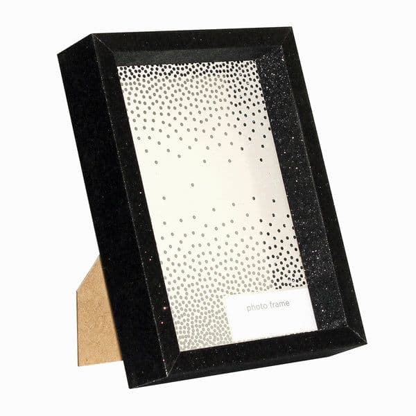 Marco madera con brillos Negro 10x15 cm Negro